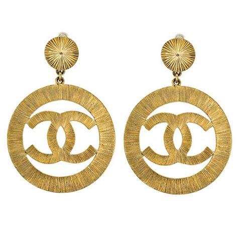 chanel gold dangle earrings replica